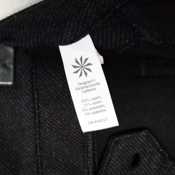 Athleta Ponte Twill Moto Pant in Black 4 Stretch Zipper Accent Comfort Biker $89 - Picture 10 of 16